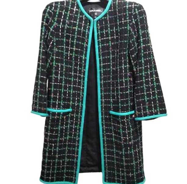 シャネル買取　ツイードコート　チェック