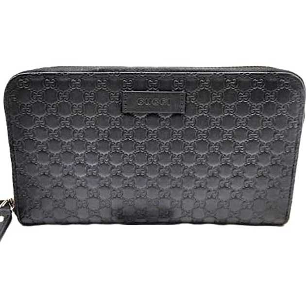 グッチ買取　ラウンドジップウォレット　マイクログッチシマ　449391