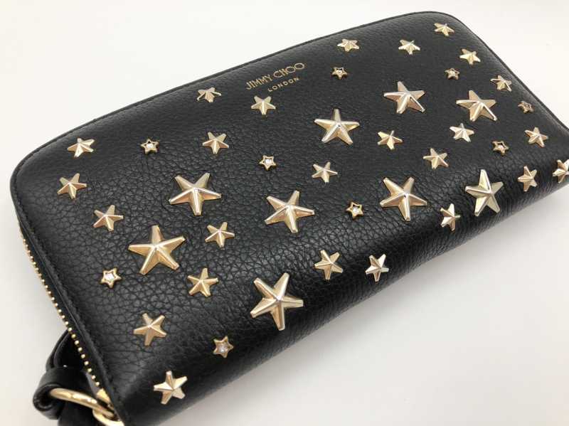 ジミーチュウ買取 スタッズ 長財布