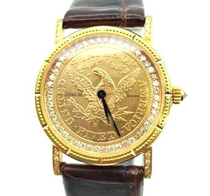 コルム買取　コインウォッチ　5ドル　ダイヤモンド　