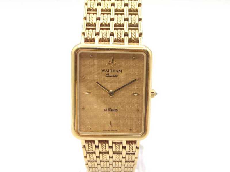 ウォルサム　買取　メンズクォーツ時計　750YG
