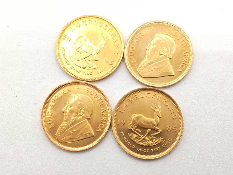 金買取 クルーガーランド金貨4枚 K22