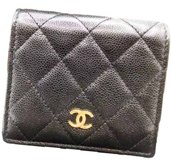 シャネル買取　スモールフラップウォレット　キャビアスキン　AP3178