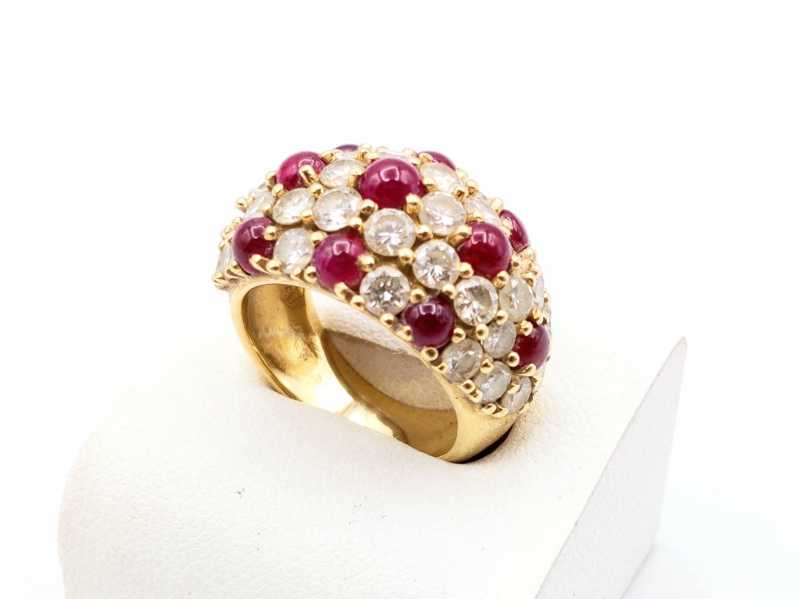 K18リング　買取　ダイヤモンド　ルビー