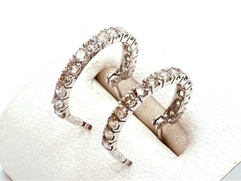 ダイヤモンド買取 K18ホワイトゴールド台  ダイヤモンド 1.00ct ピアス