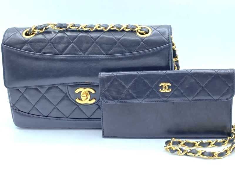 シャネル買取 マトラッセ チェーン ショルダーバッグ ラムスキン 1番台