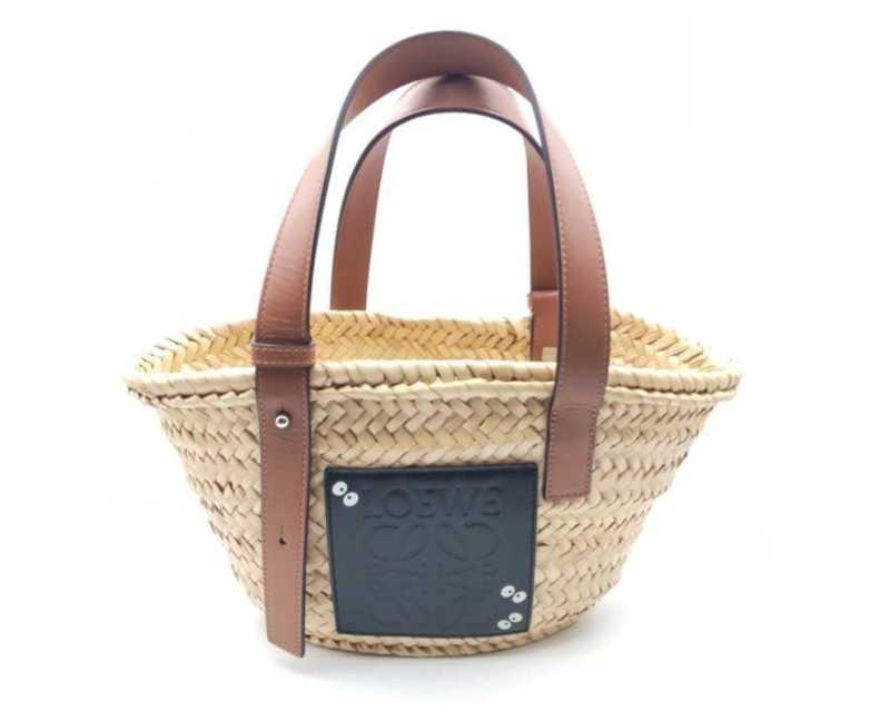 ロエベ買取 バスケットスモール ラフィア 