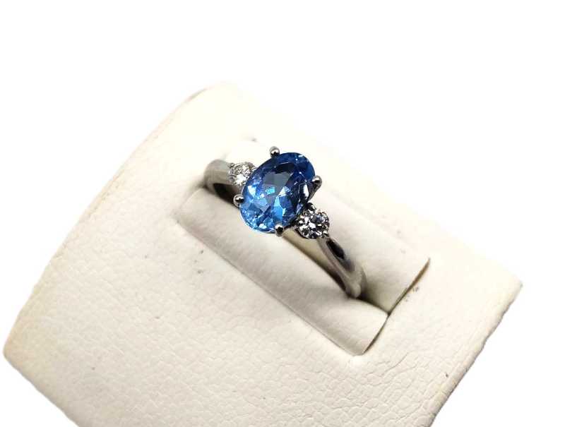 宝石買取 Pt900 アクアマリン ダイヤモンド リング