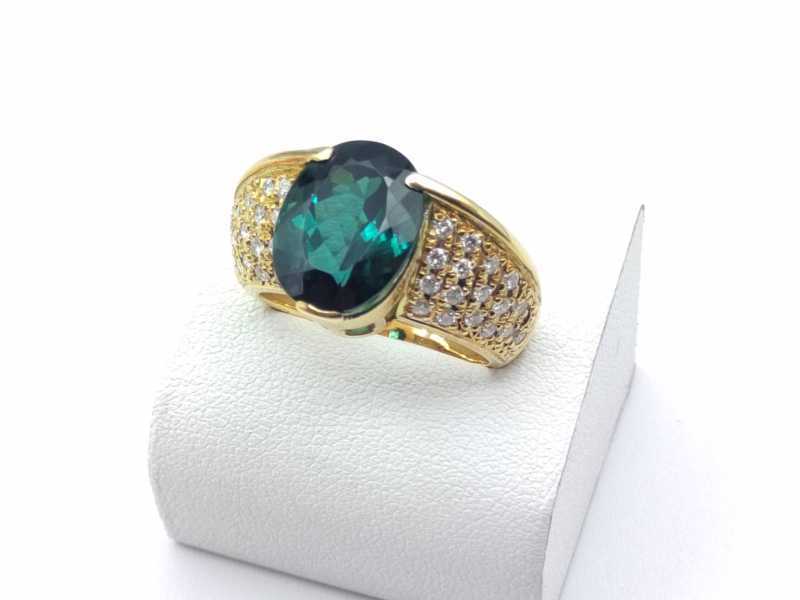 宝石買取 指輪 トルマリン K18