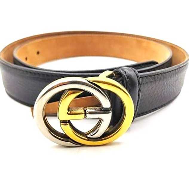 グッチ買取　レザーベルト　インターロッキングG
