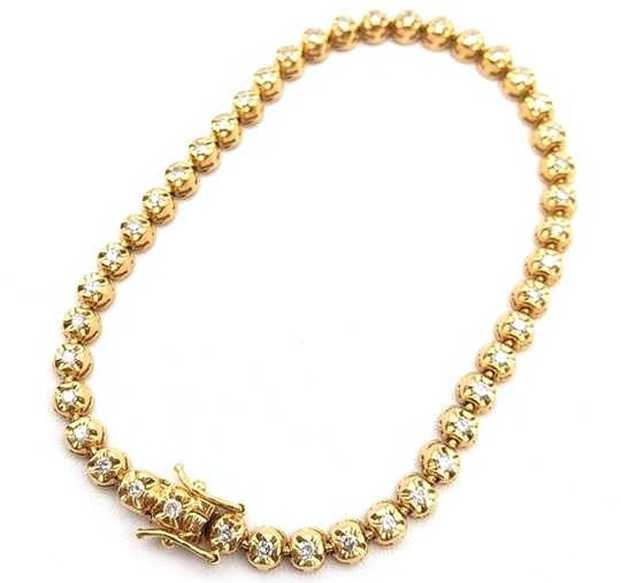 宝石買取　ダイヤモンドテニスブレスレット　K18