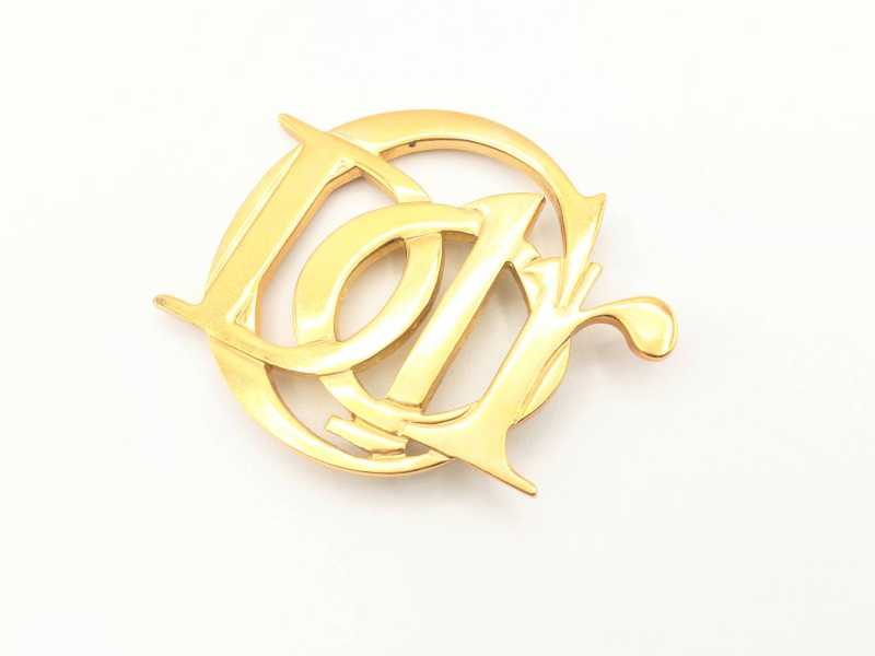 ディオール　買取　ロゴ ブローチ