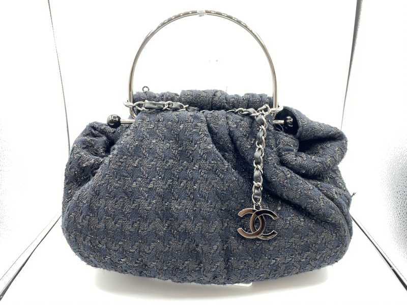 シャネル買取 ココマーク ツイード ハンドバッグ 9番台