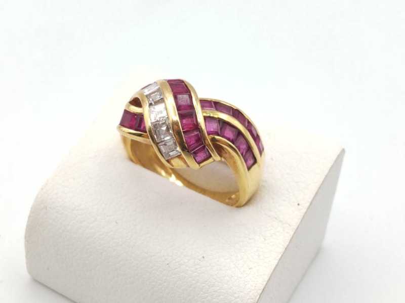 K18リング　買取　ルビー　ダイヤ