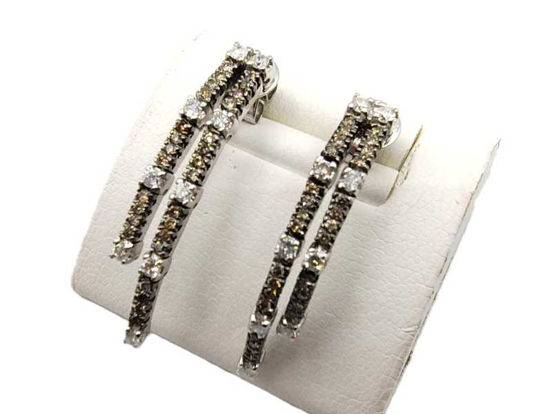 宝石買取 K18WG ブラウン ダイヤモンド ピアス