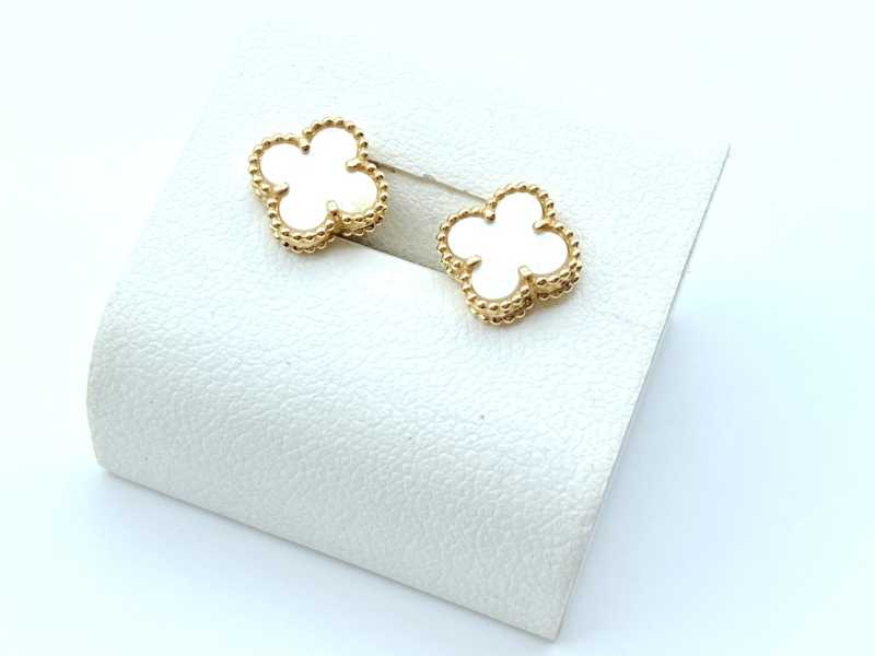 ヴァンクリーフ&アーペル 750YG スウィート アルハンブラ ピアス シェル