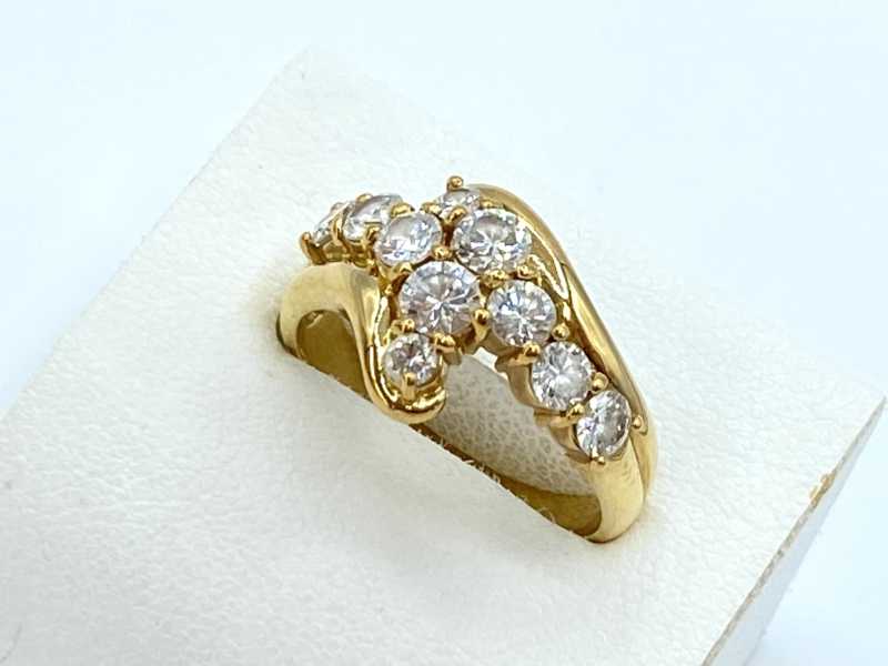 ダイヤモンド買取 K18イエローゴールド台 ダイヤモンド 1.02ct デザインリング