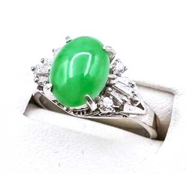 宝石買取　ヒスイダイヤモンドリング　プラチナ