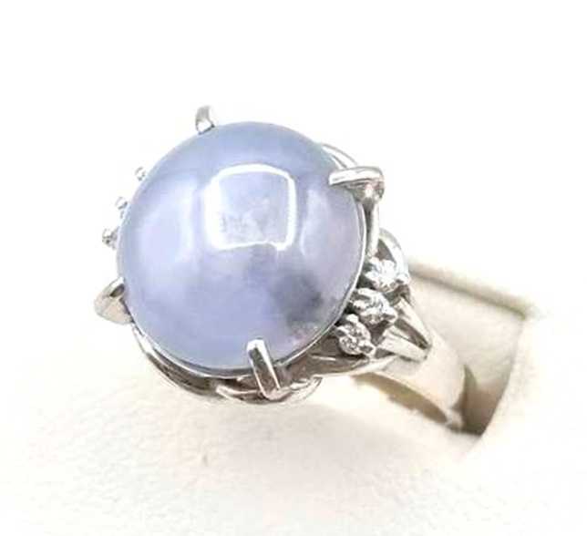 宝石買取　スターサファイアダイヤモンドリング　プラチナ