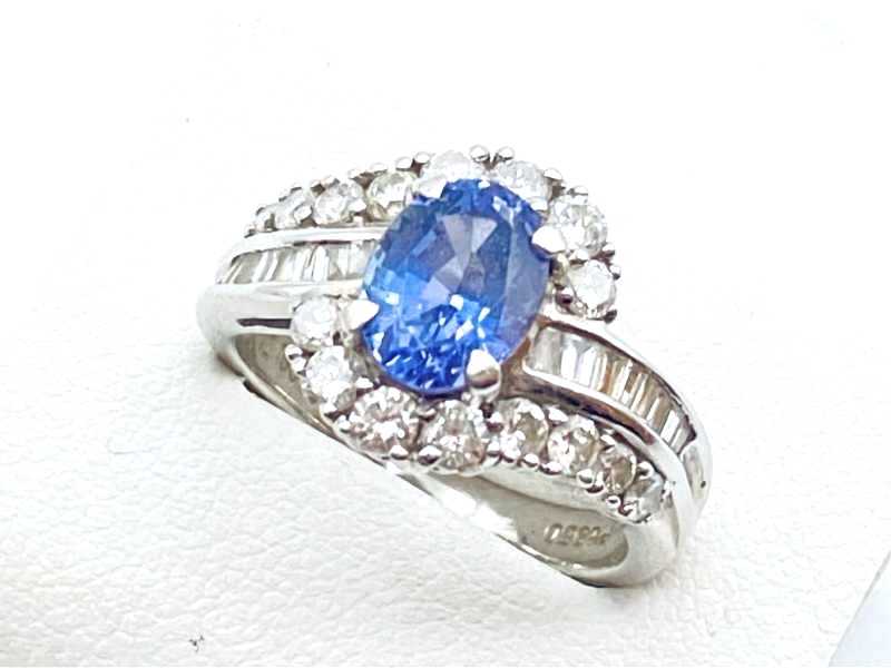 宝石買取 プラチナ台 タンザナイト ダイヤモンド デザインリング