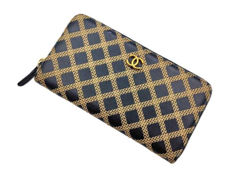シャネル買取 ワイルドステッチ ラウンドジップ ウォレット