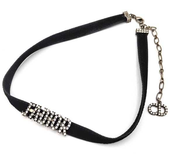 ディオール買取　ロゴチョーカー　ラインストーン