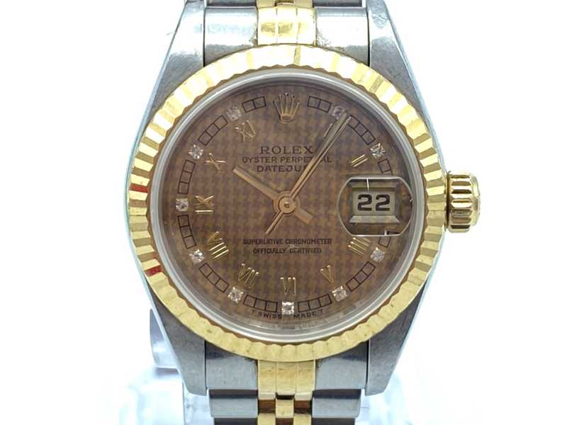 ロレックス買取 デイトジャスト 28 Ref.79173G ハンズトゥース文字盤