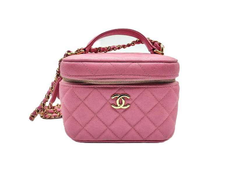 シャネル買取 バニティ 2WAYバッグ キャビア ピンク AS3171