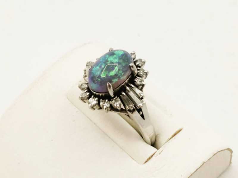 宝石買取 ブラックオパールリング