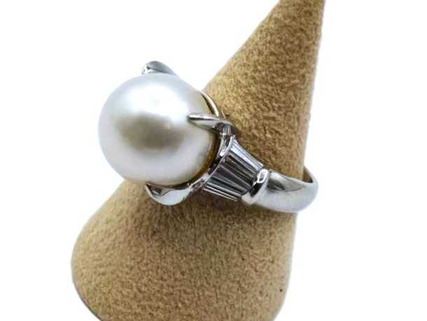 宝石買取 Pt900 パール ダイヤモンド リング
