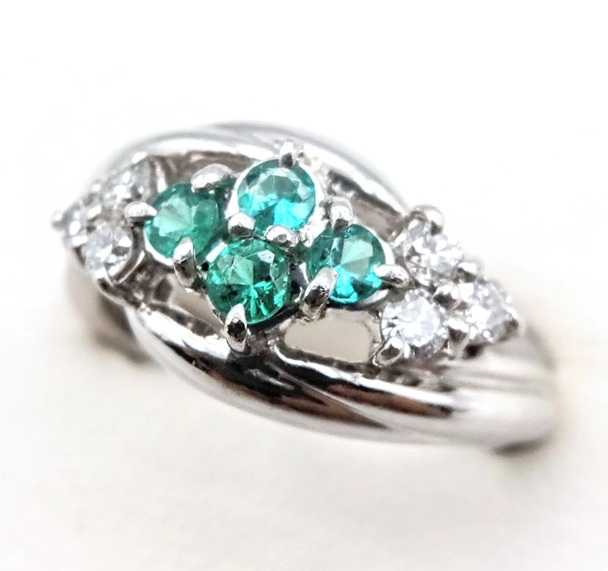 宝石買取　トルマリンダイヤモンドリング　プラチナ