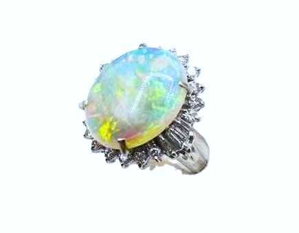 宝石買取 Pt900 オパール ダイヤモンド リング
