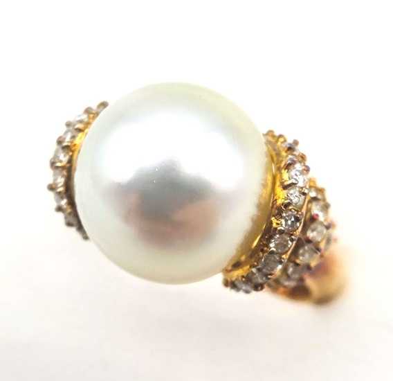 宝石買取　K18パールダイヤモンドリング