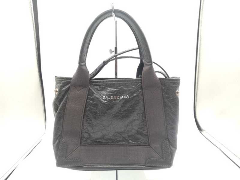 バレンシアガ　買取　ネイビーカバス