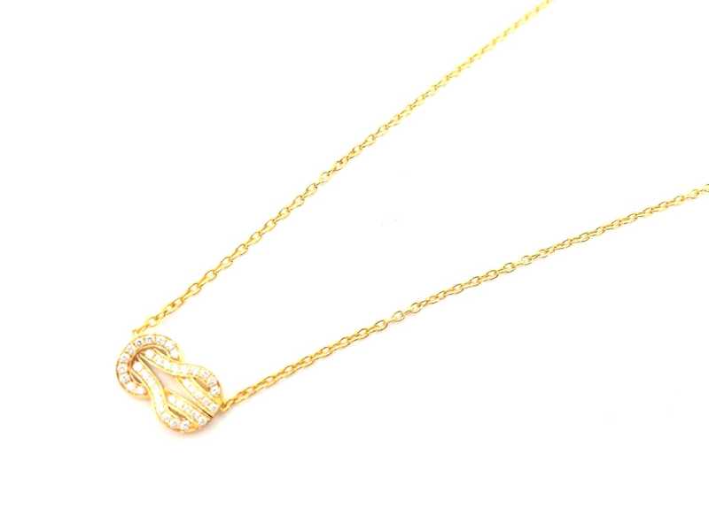 フレッド買取 K18PG シャンス アンフィニ フルダイヤ ネックレス ミディアム