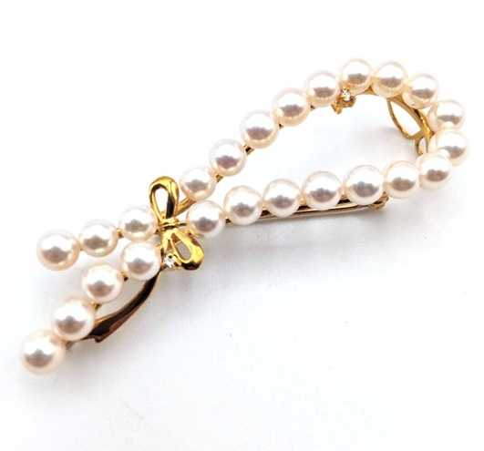 宝石買取 K18パールブローチ