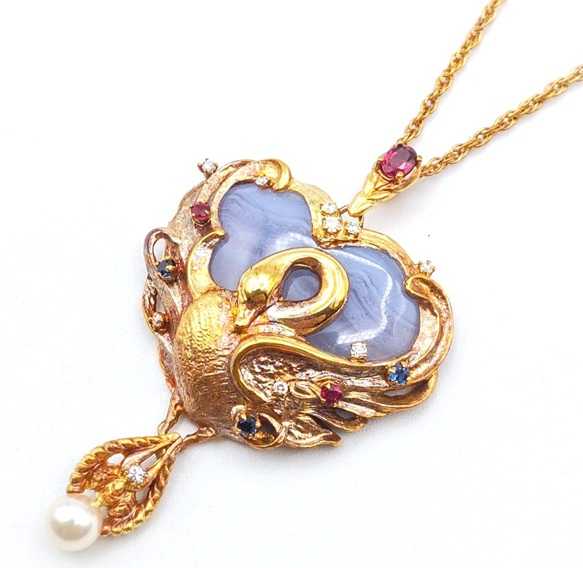 クリスチャンベルナール買取　マルチストーンネックレス　K18