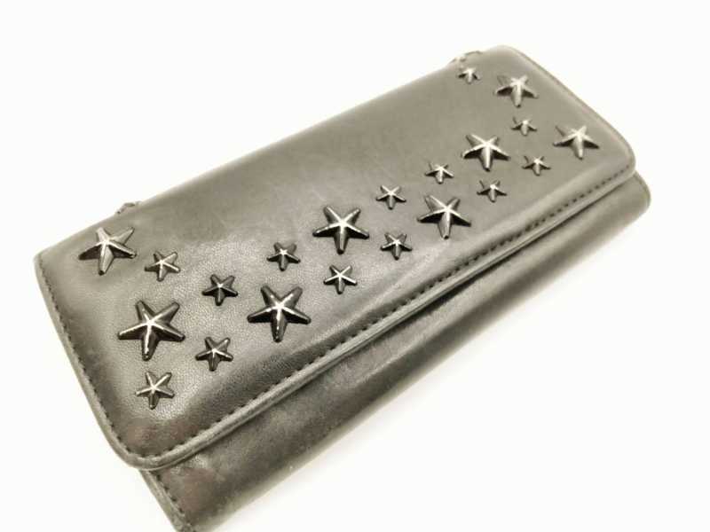 ジミーチュウ買取 スタッズ二つ折り財布