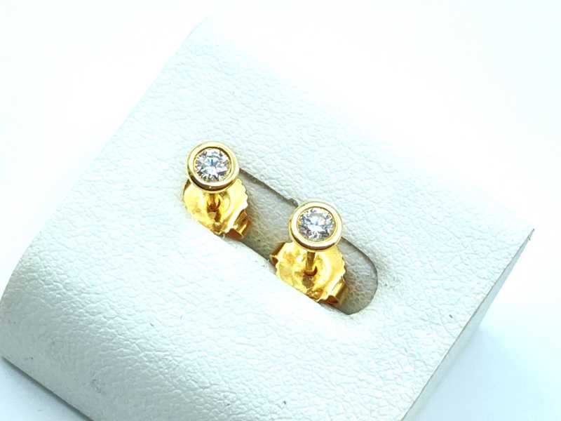 ティファニー買取 750YG  バイザヤード ピアス ダイヤモンド