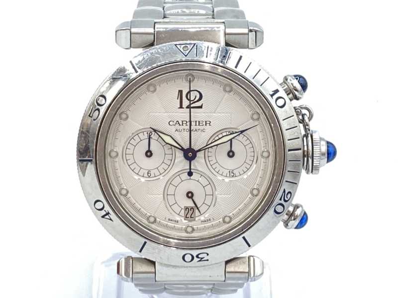 カルティエ買取 パシャ 38mm クロノグラフ W31030H3
