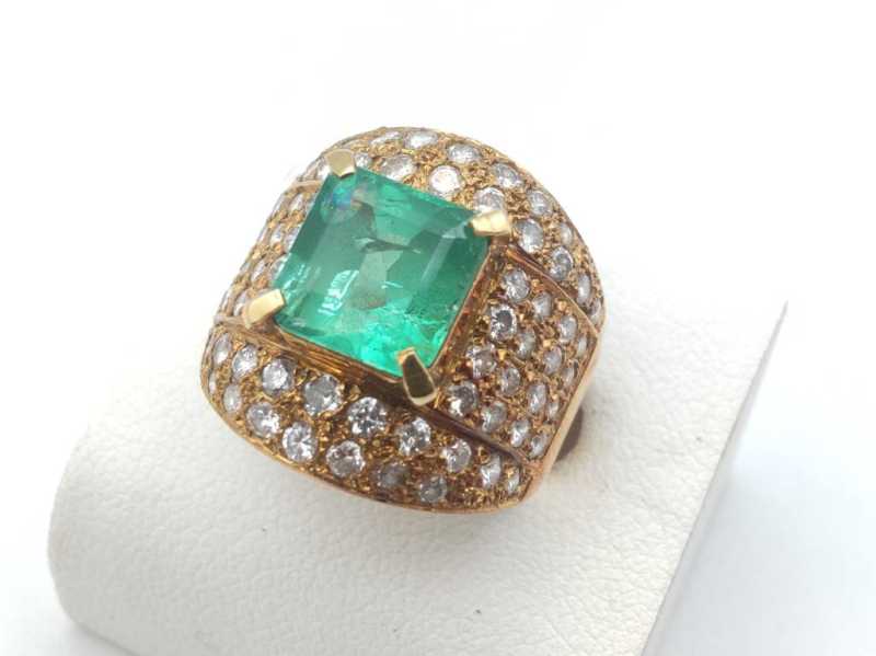 K18リング　買取　エメラルド