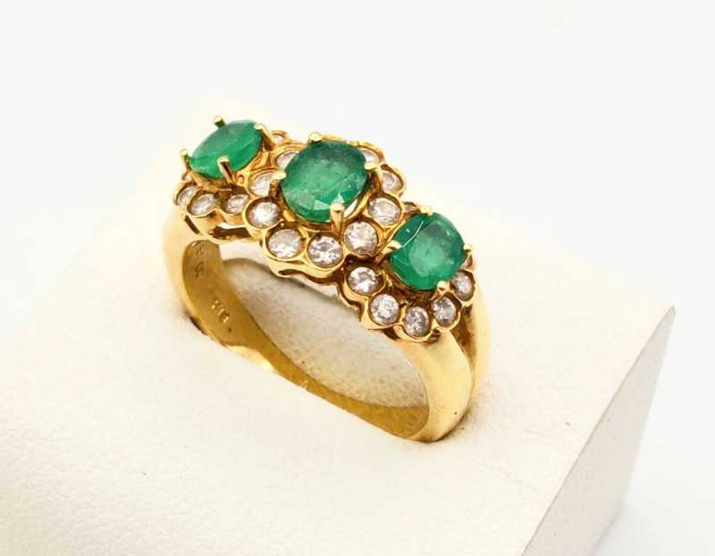 K18リング　買取　エメラルド