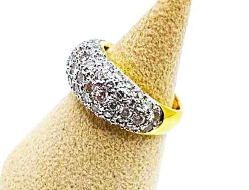 ポンテヴェキオ買取 750YG パヴェダイヤモンドリング