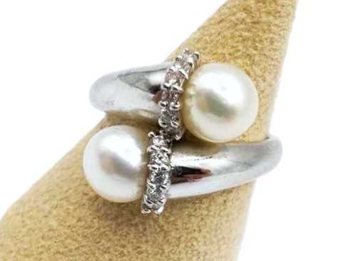 宝石買取 Pt900 パール ダイヤモンド リング