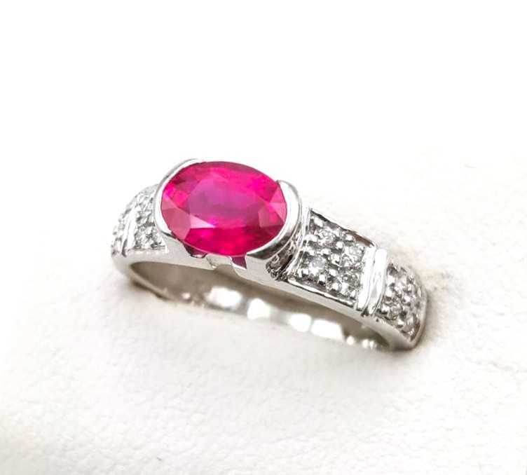 宝石買取　ルビーダイヤモンドリング　750