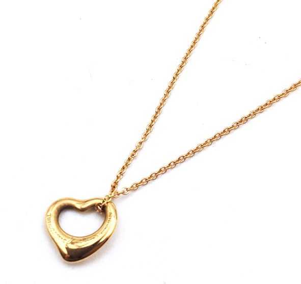 ティファニー買取　オープンハートネックレス　750