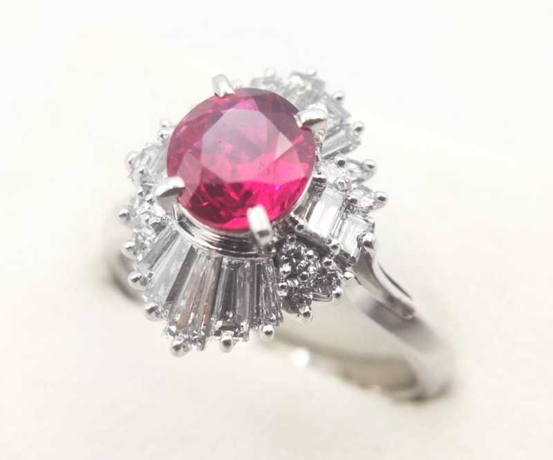 PT900リング　買取　ルビー