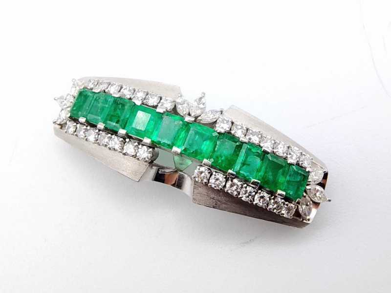 PT900帯留め　買取　エメラルド