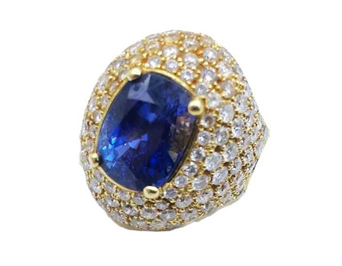 宝石買取 K18 サファイア ダイヤモンド リング