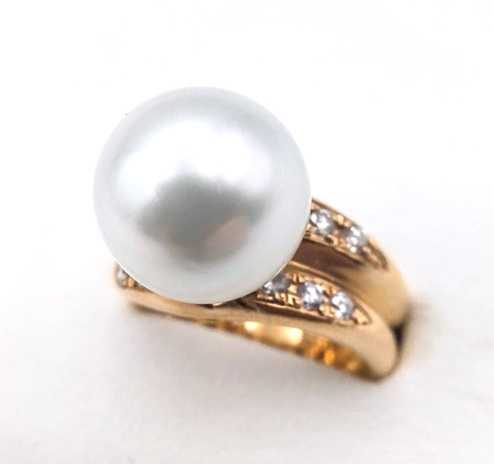 宝石買取　パールダイヤモンドリング　K18